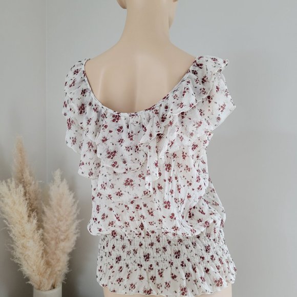 Floral Miley Cyrus semi sheer blouse - Picture 11 of 12